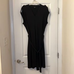 Talbots PLUS sleeveless dress with button shoulder detail
